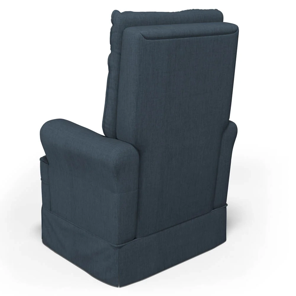 Kit 02 Poltronas de Amamentação e Descanso Com Balanço Laís G05 Linho Azul - Mpozenato