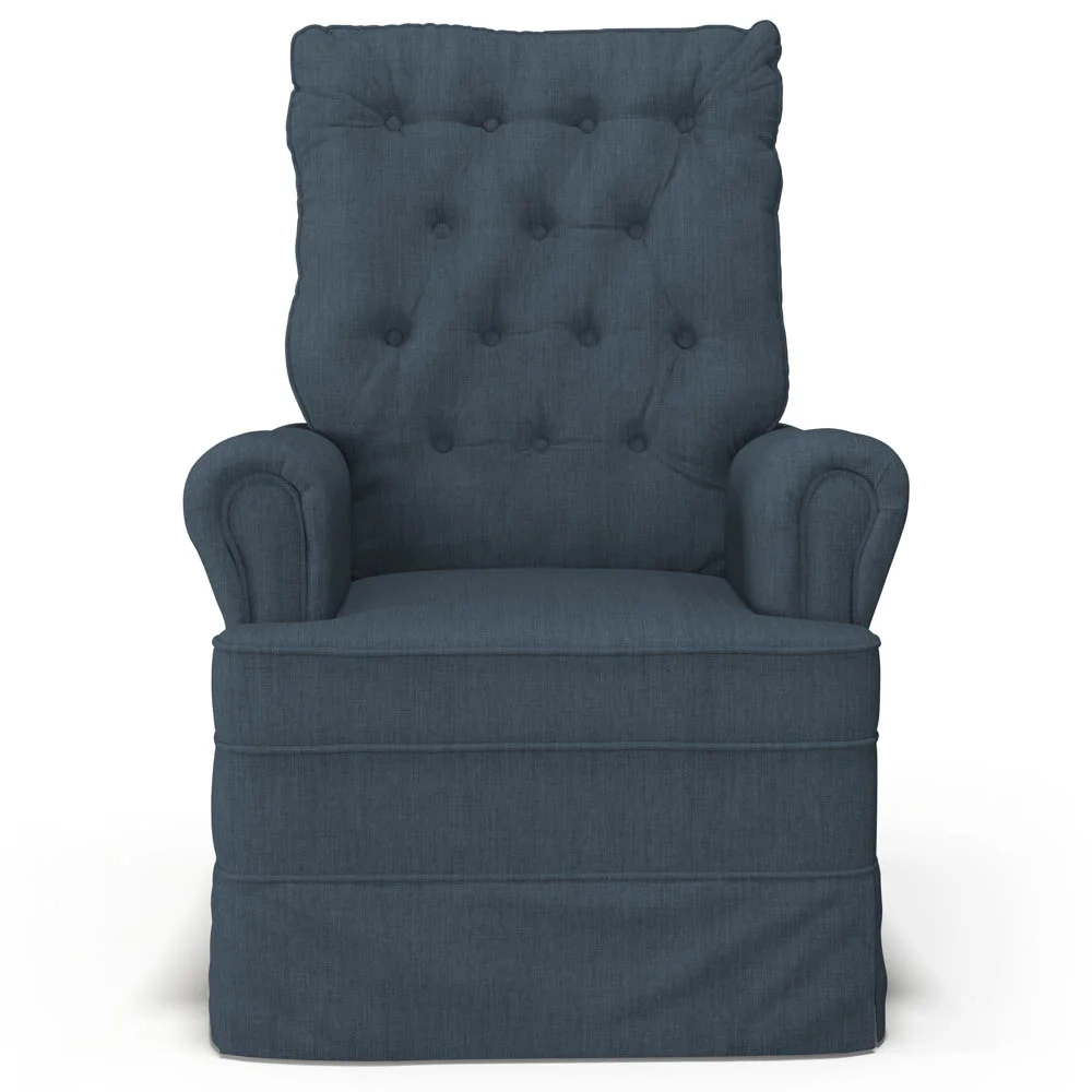 Kit 02 Poltronas de Amamentação e Descanso Com Balanço Laís G05 Linho Azul - Mpozenato