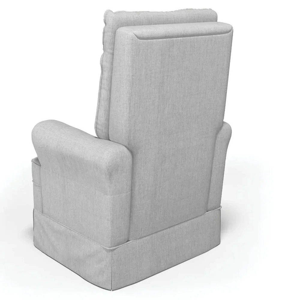 Kit 02 Poltronas de Amamentação e Descanso Com Balanço Laís G05 Linho Cinza Claro - Mpozenato