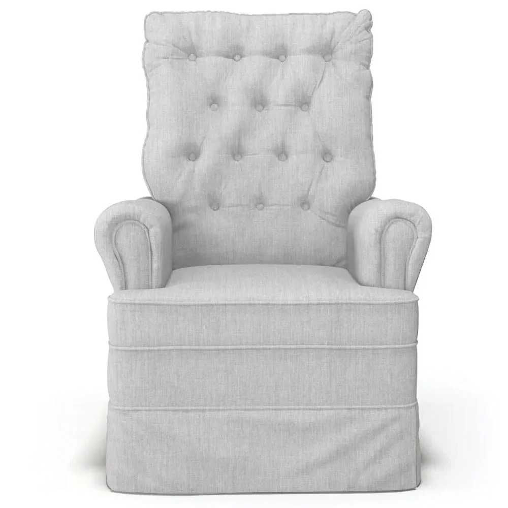 Kit 02 Poltronas de Amamentação e Descanso Com Balanço Laís G05 Linho Cinza Claro - Mpozenato