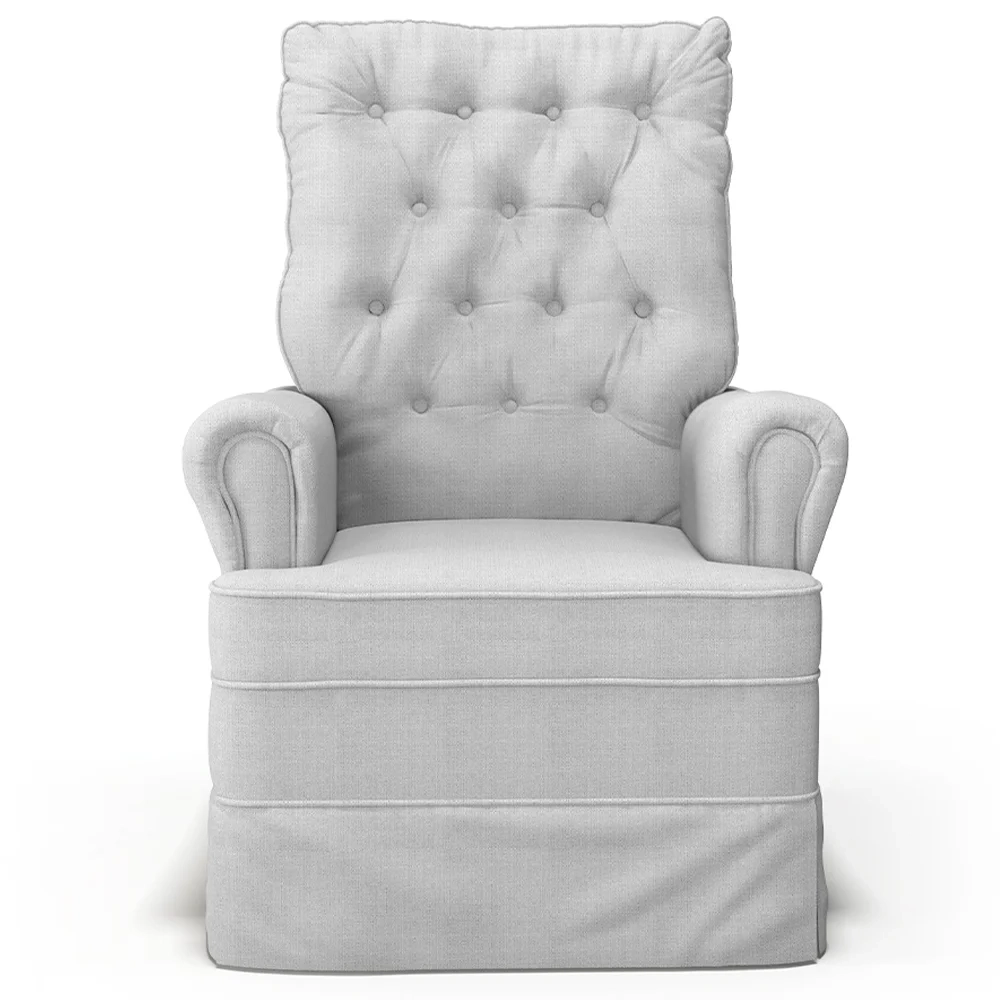 Kit 02 Poltronas de Amamentação e Descanso Com Balanço Laís G05 Linho Cinza - Mpozenato