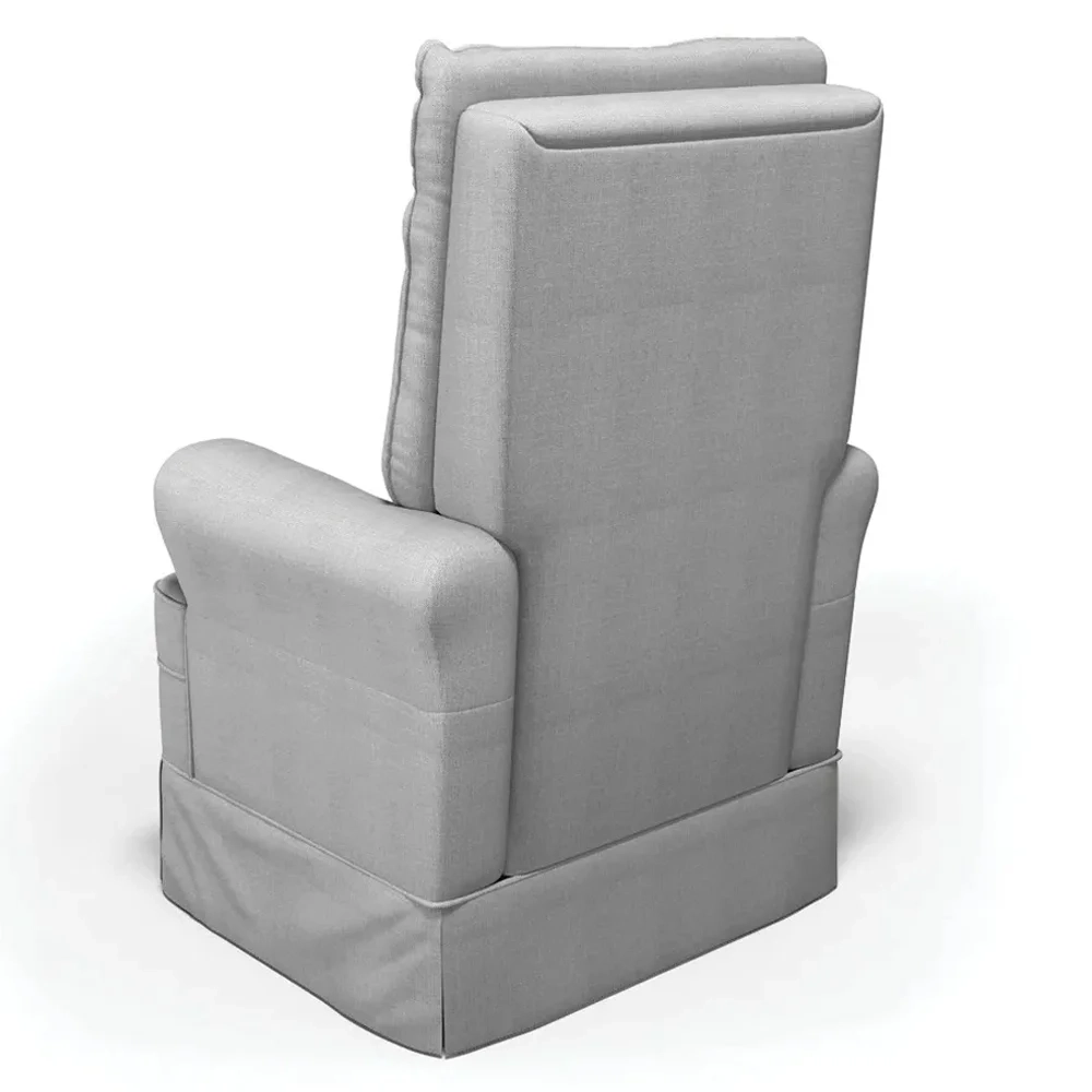 Kit 02 Poltronas de Amamentação e Descanso Com Balanço Laís G05 Linho Cinza Escuro - Mpozenato