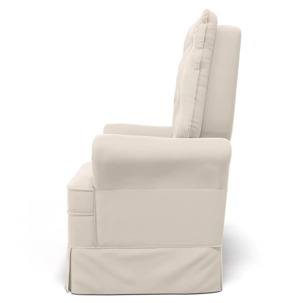 Kit 02 Poltronas de Amamentação e Descanso Com Balanço Laís G05 Veludo Creme - Mpozenato