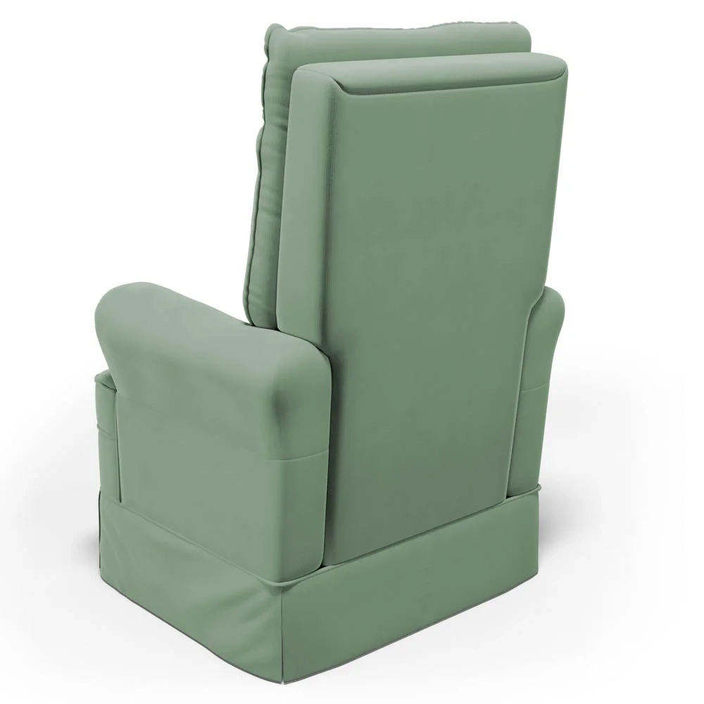 Kit 02 Poltronas de Amamentação e Descanso Com Balanço Laís G05 Veludo Verde - Mpozenato