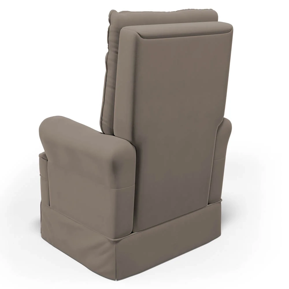 Kit 02 Poltronas de Amamentação e Descanso Com Balanço Laís G05 Veludo Areia - Mpozenato