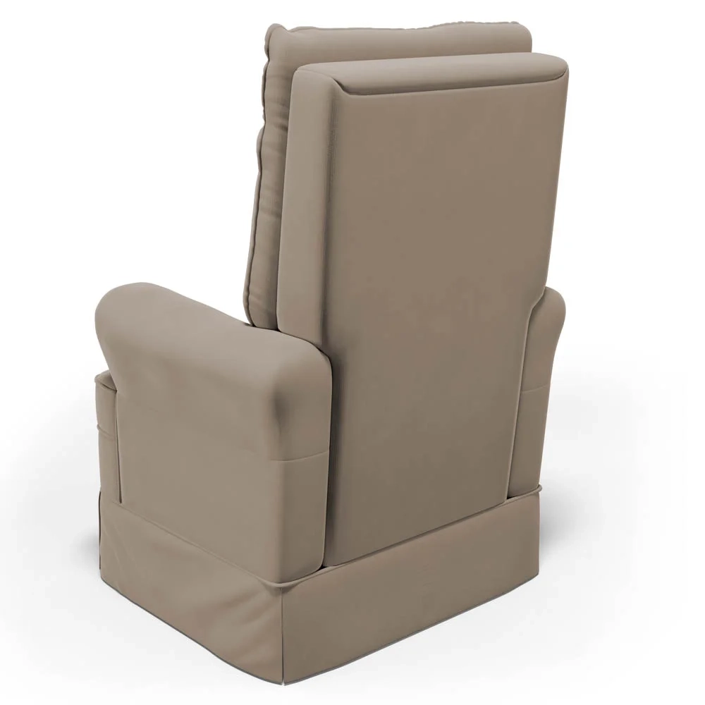 Kit 02 Poltronas de Amamentação e Descanso Com Balanço Laís G05 Veludo Bege - Mpozenato