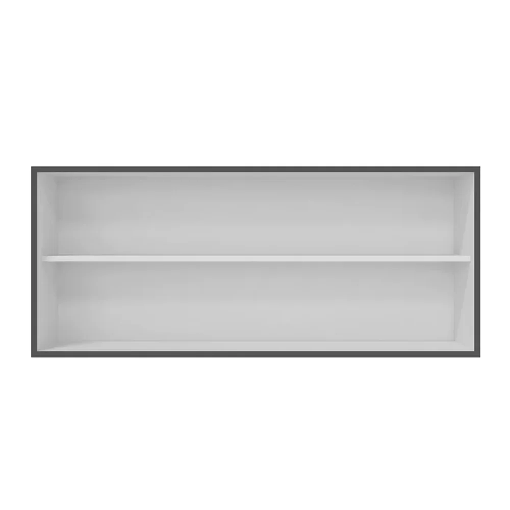 Armário Aéreo 120cm 3 Portas Andréia Cinza - AJL Móveis