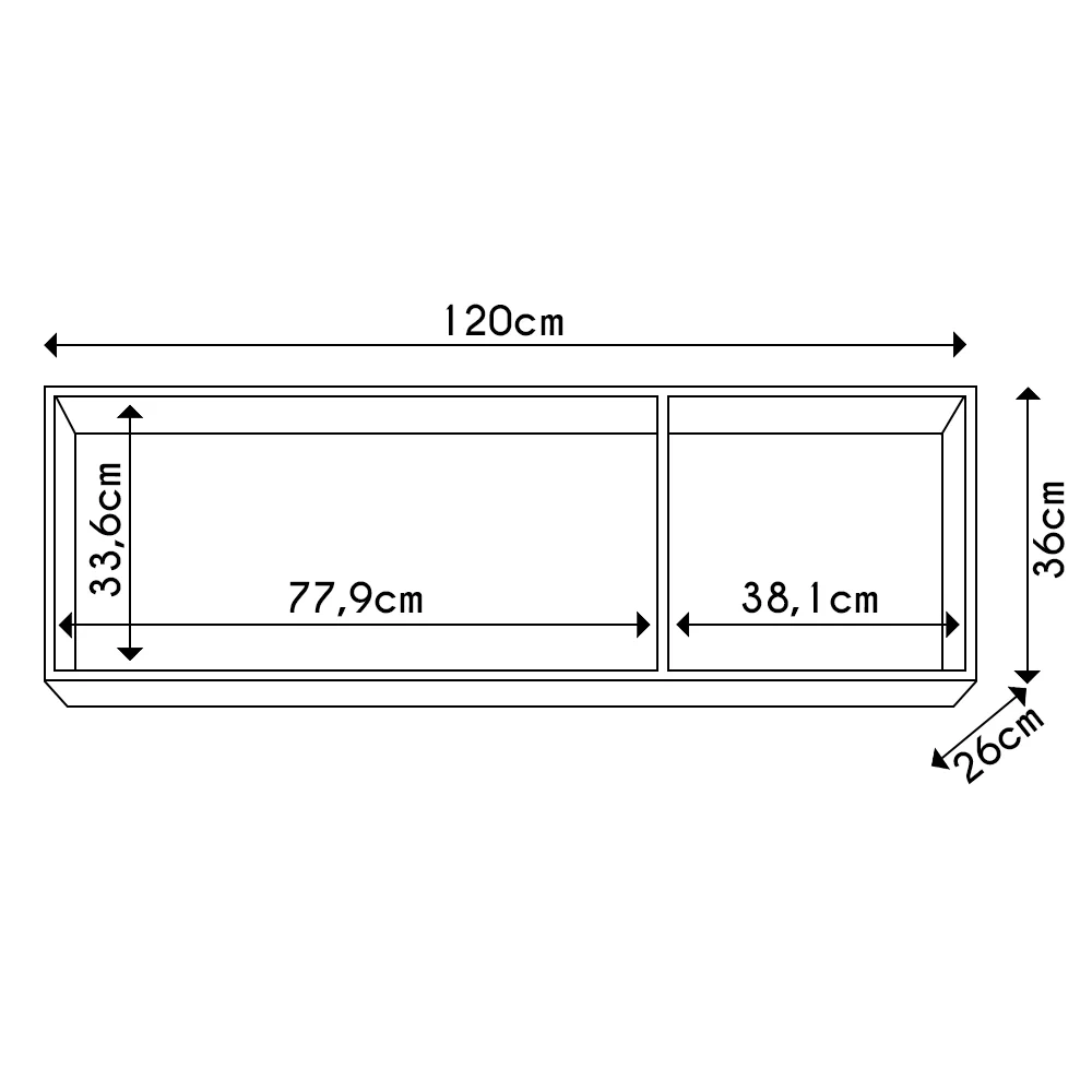 Armário Aéreo de Cozinha 120cm 3 Portas Classic Preto - Poquema