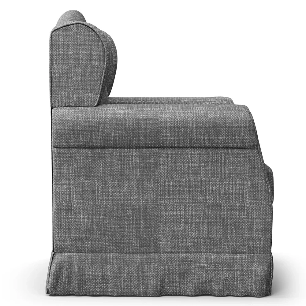 Poltrona de Amamentação Balanço Lucy Z39 Linho Cinza Escuro - Mpozenato