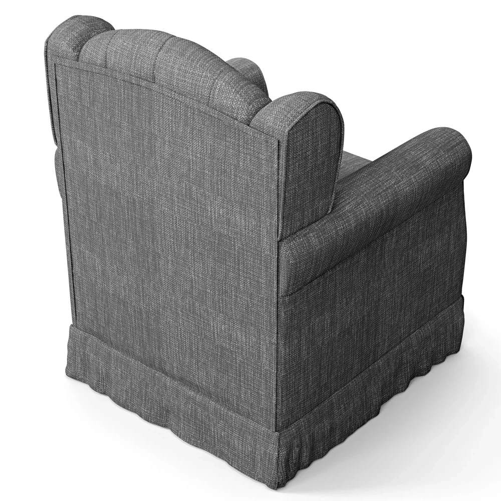 Poltrona de Amamentação Balanço Lucy Z39 Linho Cinza Escuro - Mpozenato