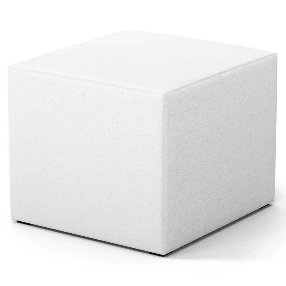 Poltrona Amamentação Base Madeira Balanço e Puff Lucy Z39 Sintético Branco - Mpozenato