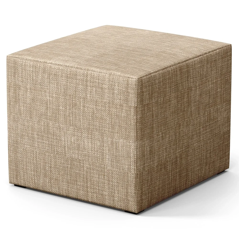 Poltrona Amamentação Base Madeira Balanço e Puff Lucy Z39 Linho Bege Escuro - Mpozenato