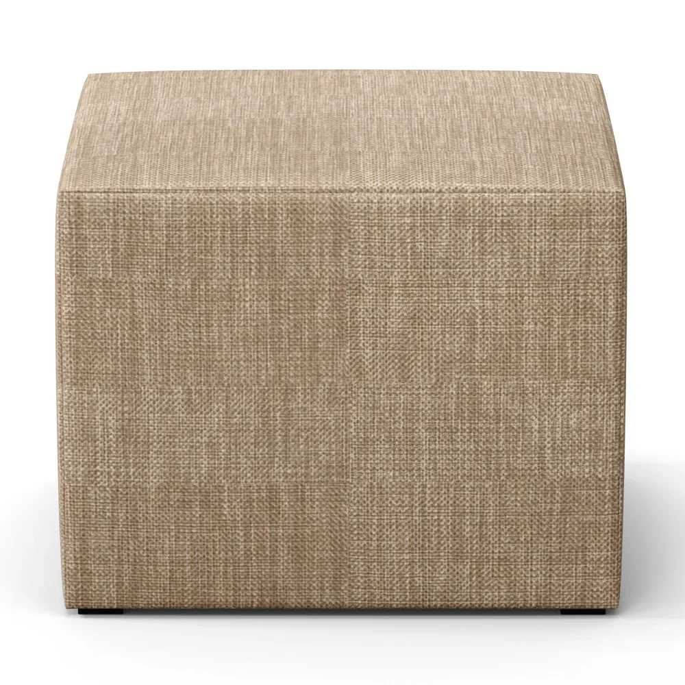 Poltrona Amamentação Base Madeira Balanço e Puff Lucy Z39 Linho Bege Escuro - Mpozenato