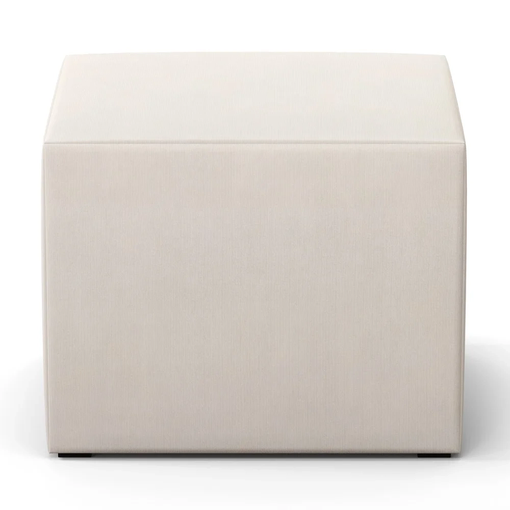 Poltrona Amamentação Base Madeira Balanço e Puff Lucy Z39 Suede Bege - Mpozenato