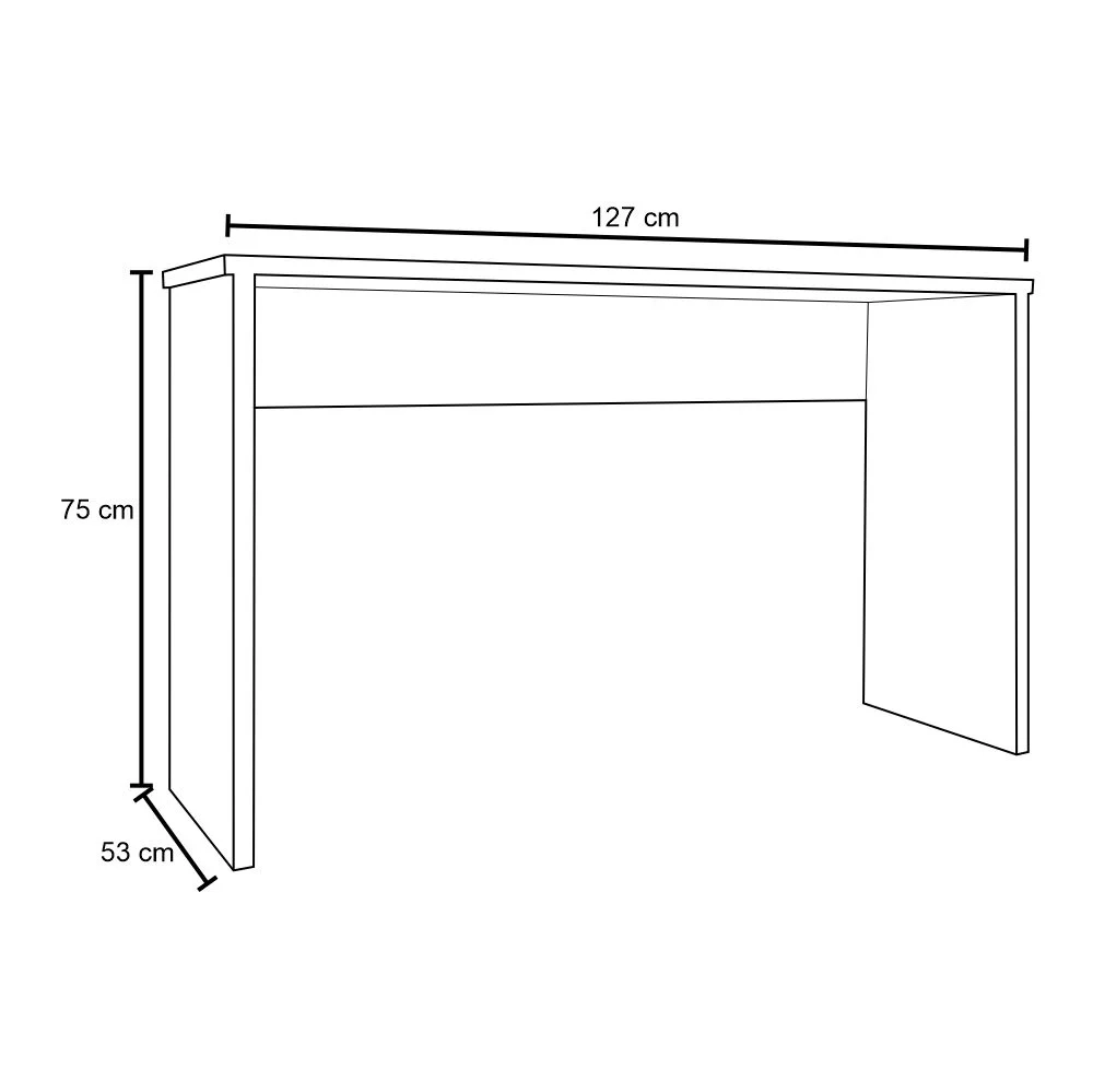 Kit 2 Mesas Para Computador Escrivaninha Gávea Branco - Móveis Leão