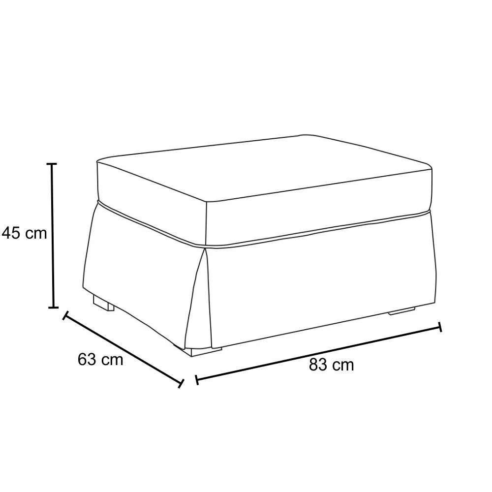 Puff Cama Solteiro Lúcia Suede D05 Cinza Escuro - Mpozenato