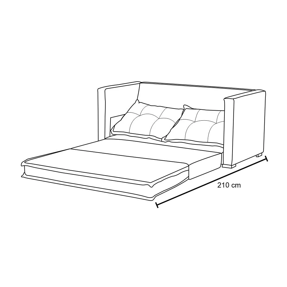 Sofá Cama Casal Articulável 2 Lugares Londres Suede Cinza Escuro - D'Monegatto