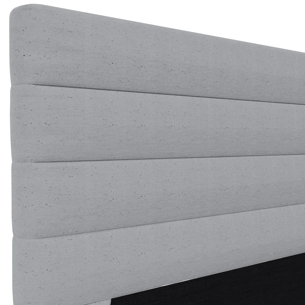 Cabeceira Cama Box Solteiro 90cm Rubi W01 Linho Cinza - Mpozenato