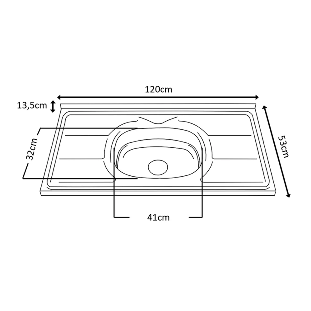 Cozinha Modulada 5 Peças Balcão com Pia 120cm Andréia Preto - AJL Móveis