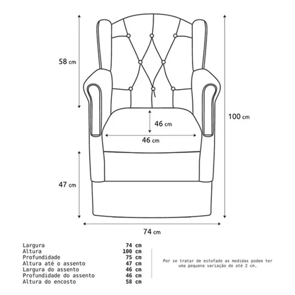 Poltrona de Amamentação Balanço e Puff Lívia Linho Bege - Phoenix