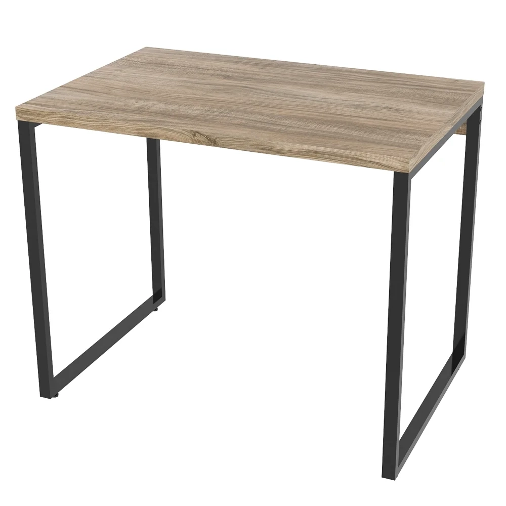 Kit 2 Mesas de Escritório Office 90cm Estilo Industrial Prisma C08 Carvalho - Mpozenato