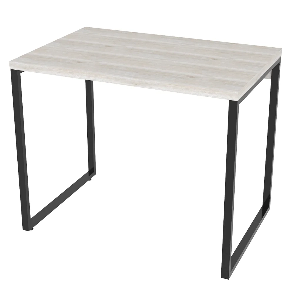 Kit 2 Mesas de Escritório Office 90cm Estilo Industrial Prisma C08 Snow - Mpozenato