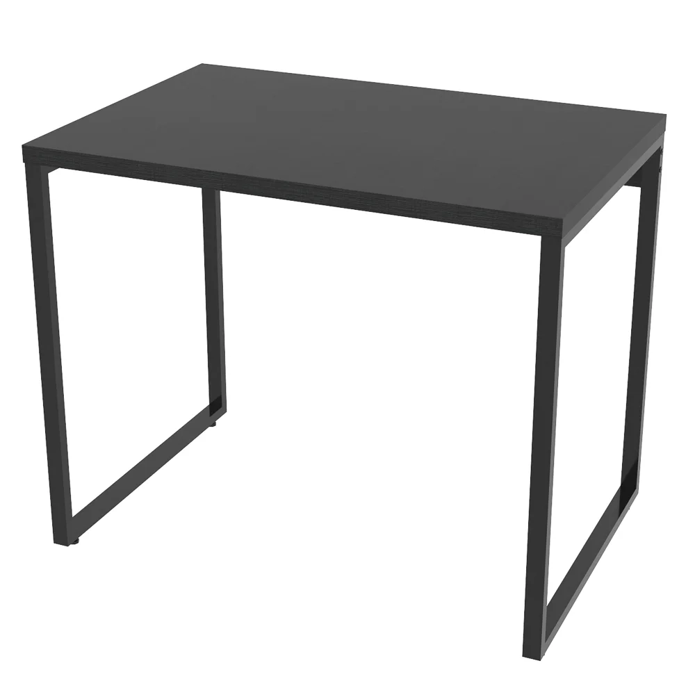 Kit 2 Mesas de Escritório Office 90cm Estilo Industrial Prisma C08 Preto Onix - Mpozenato