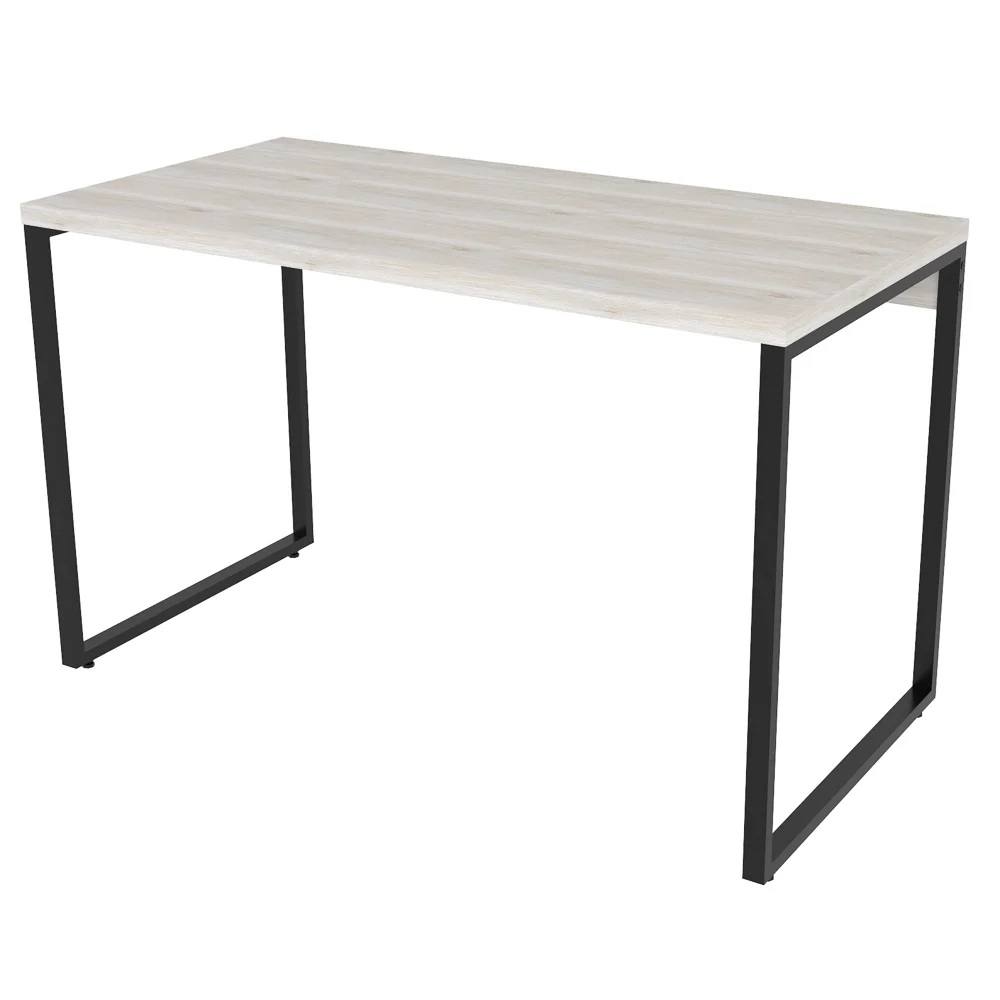 Kit 2 Mesas de Escritório Office 120cm Estilo Industrial Prisma C08 Snow - Mpozenato