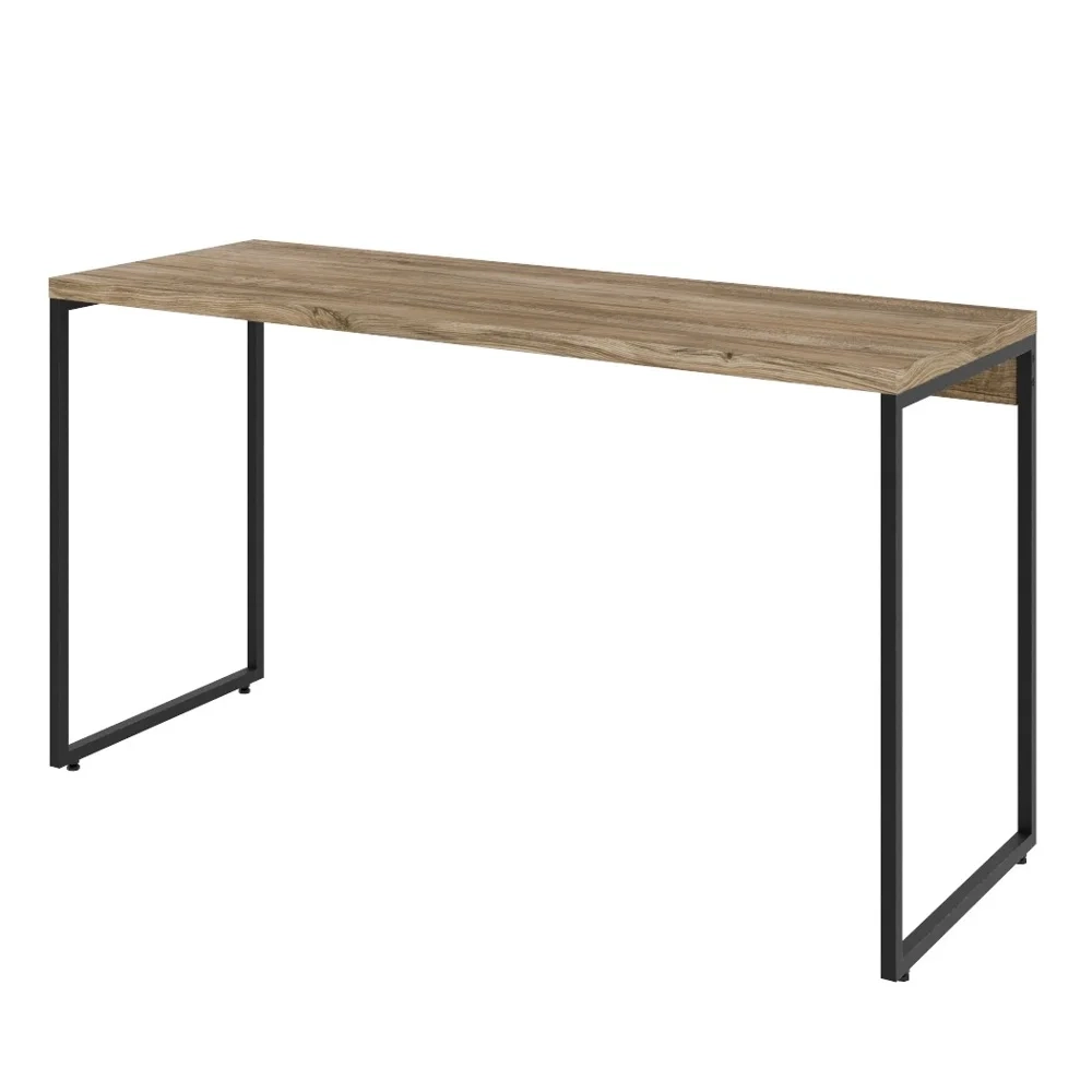 Kit 2 Mesas de Escritório Office 135cm Estilo Industrial Prisma C08 Carvalho - Mpozenato