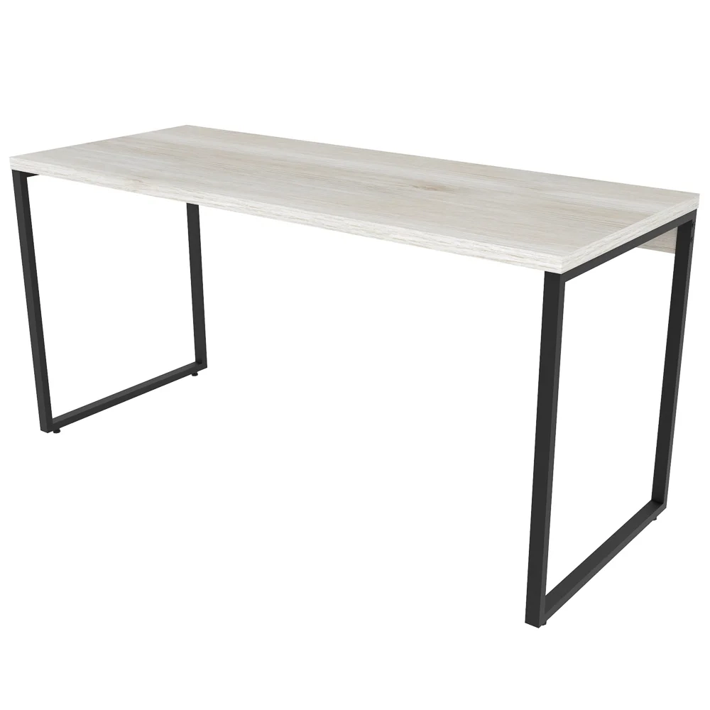 Kit 2 Mesas de Escritório Office 150cm Estilo Industrial Prisma C08 Snow - Mpozenato