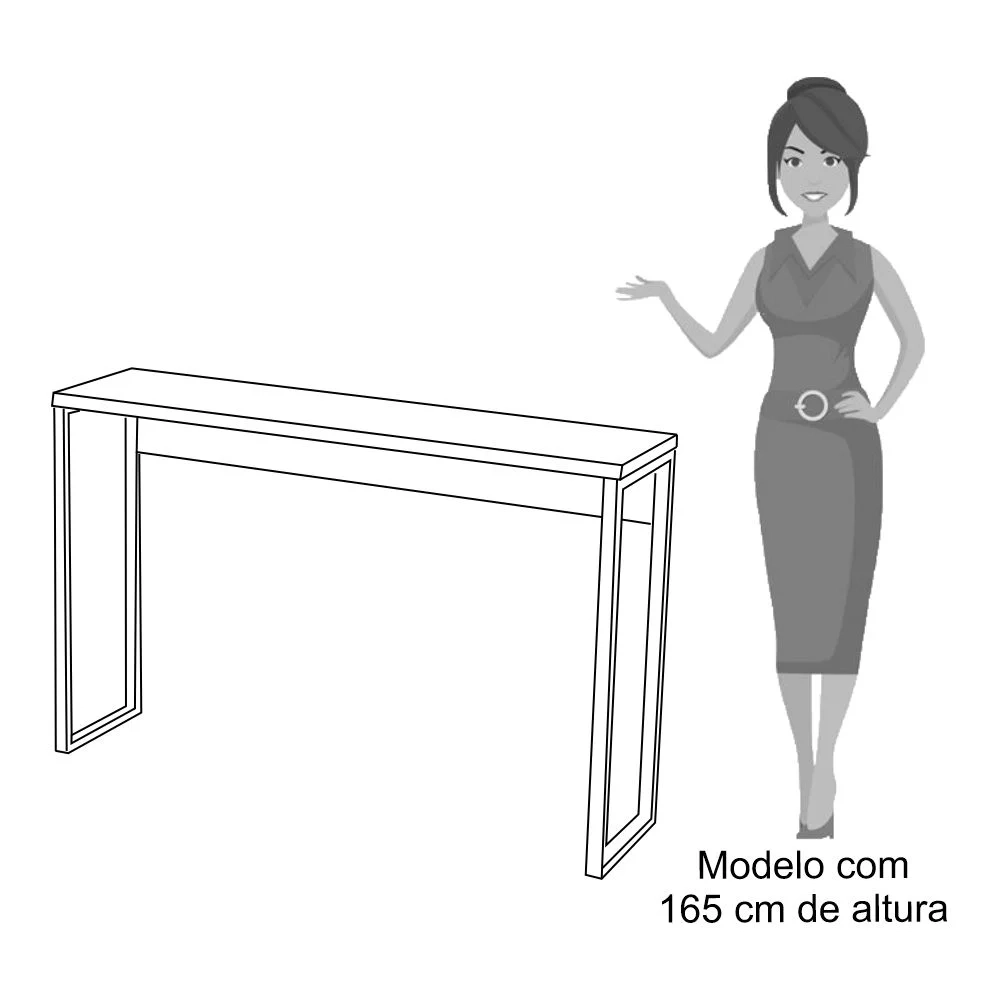 Aparador para Sala de Estar Studio Industrial Z28 Preto - MPozenato