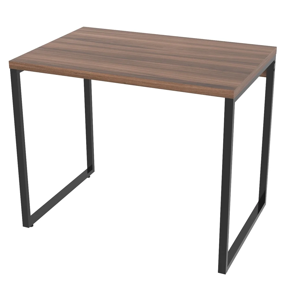 Mesa de Escritório Office 90cm Estilo Industrial Prisma C08 Nogal - Mpozenato