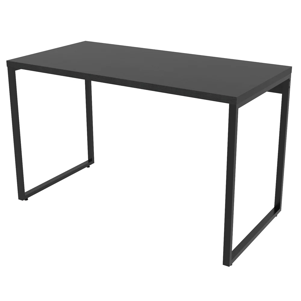Mesa de Escritório Office 120cm Estilo Industrial Prisma Preto C08 Onix - Mpozenato