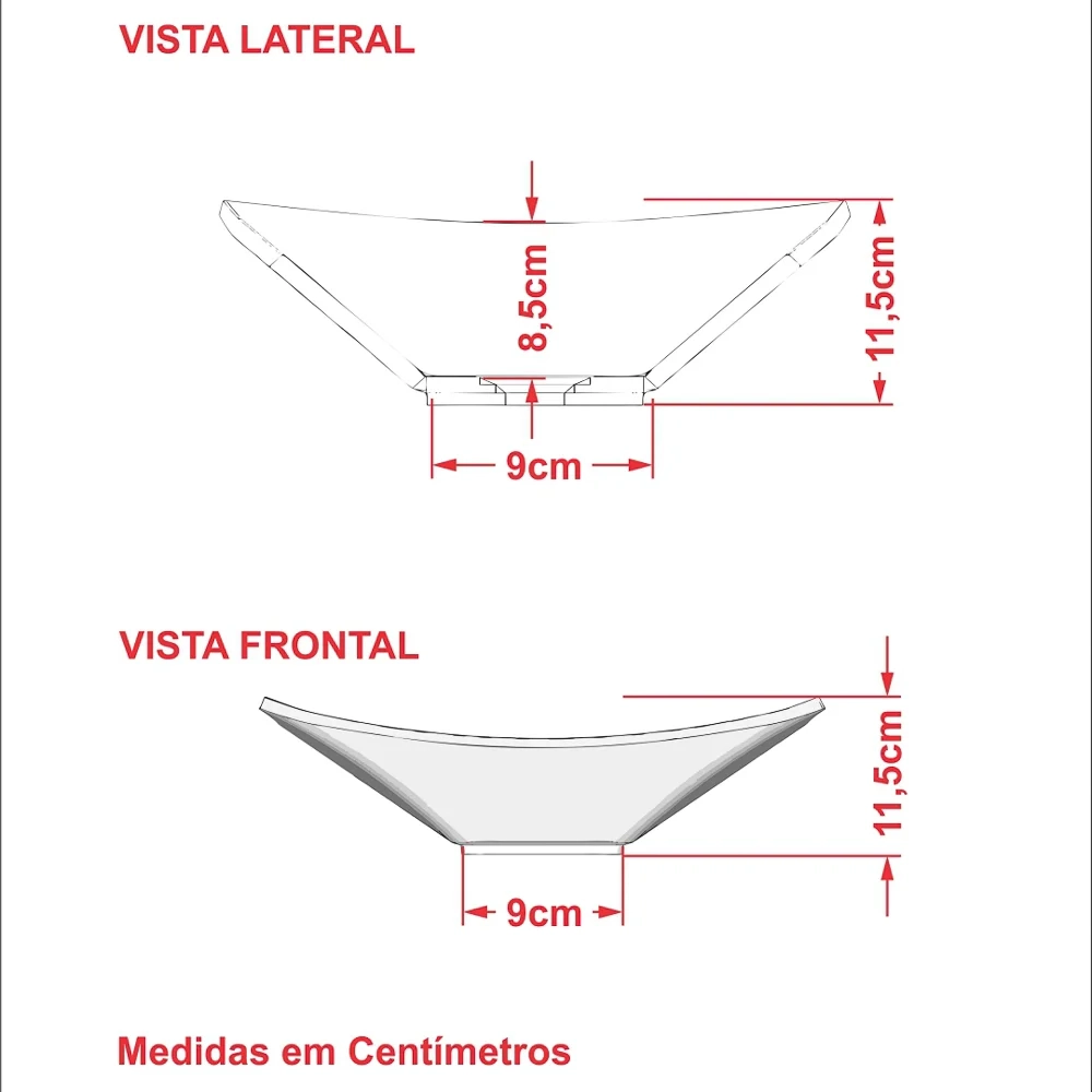 Cuba Pia de Apoio para Banheiro Quadrada Luxo 34 C08 Preto - Mpozenato