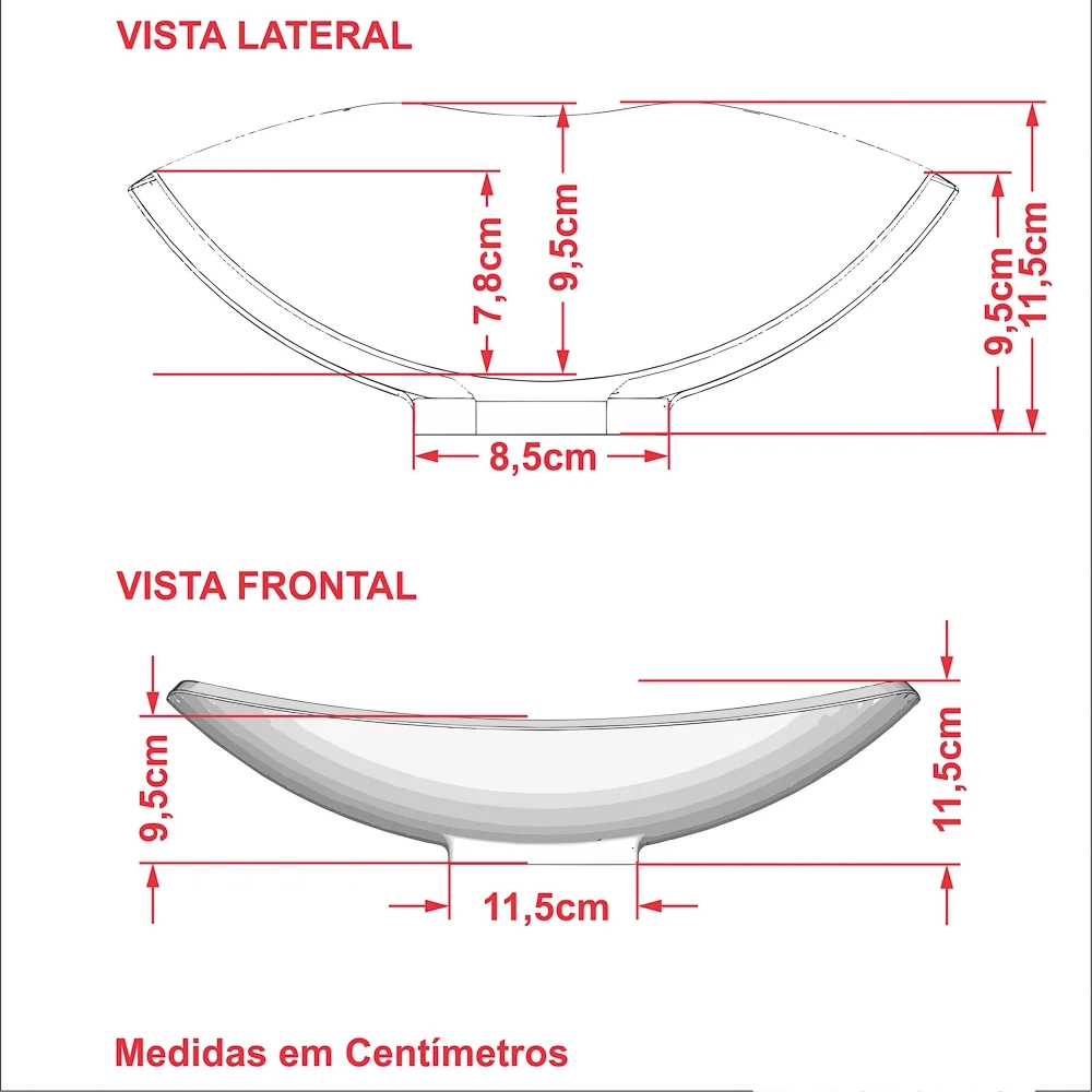 Cuba Pia de Apoio para Banheiro Canoa Luxo 45 C08 Branco - Mpozenato
