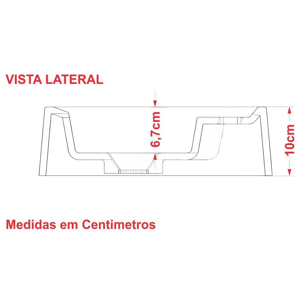 Cuba Pia de Apoio para Banheiro Oval Ox 43 C08 Cinza - Mpozenato