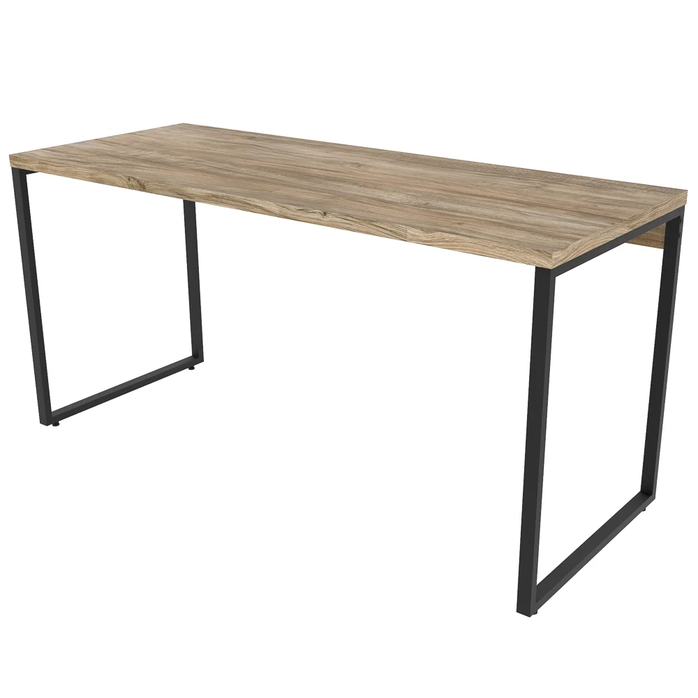 Mesa de Escritório Office 150cm Estilo Industrial Prisma C08 Carvalho - Mpozenato