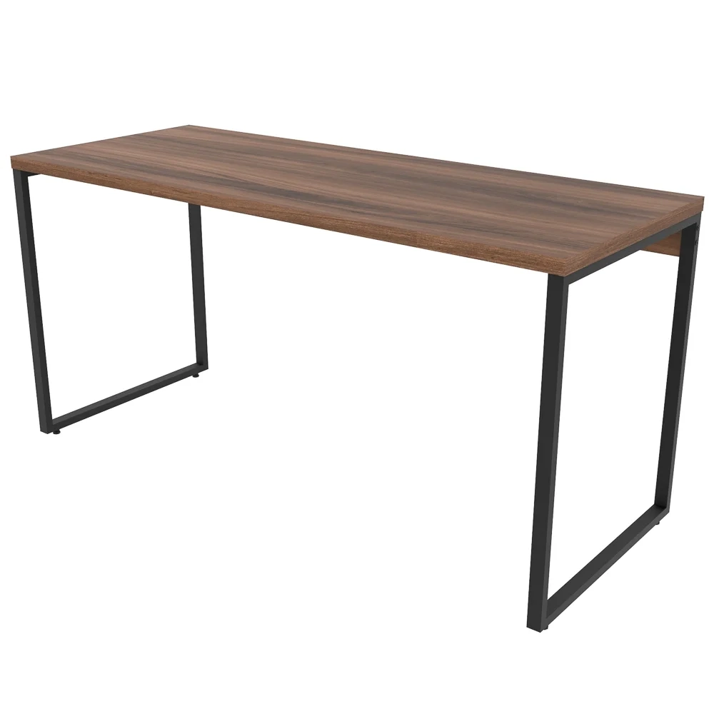 Mesa de Escritório Office 150cm Estilo Industrial Prisma C08 Nogal - Mpozenato