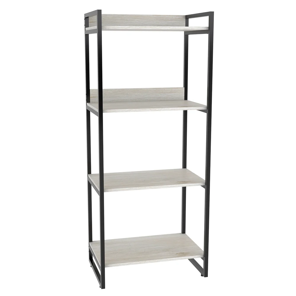 Estante Livreiro Prisma Estilo Industrial 60cm 4 Prateleiras C08 Snow - Mpozenato