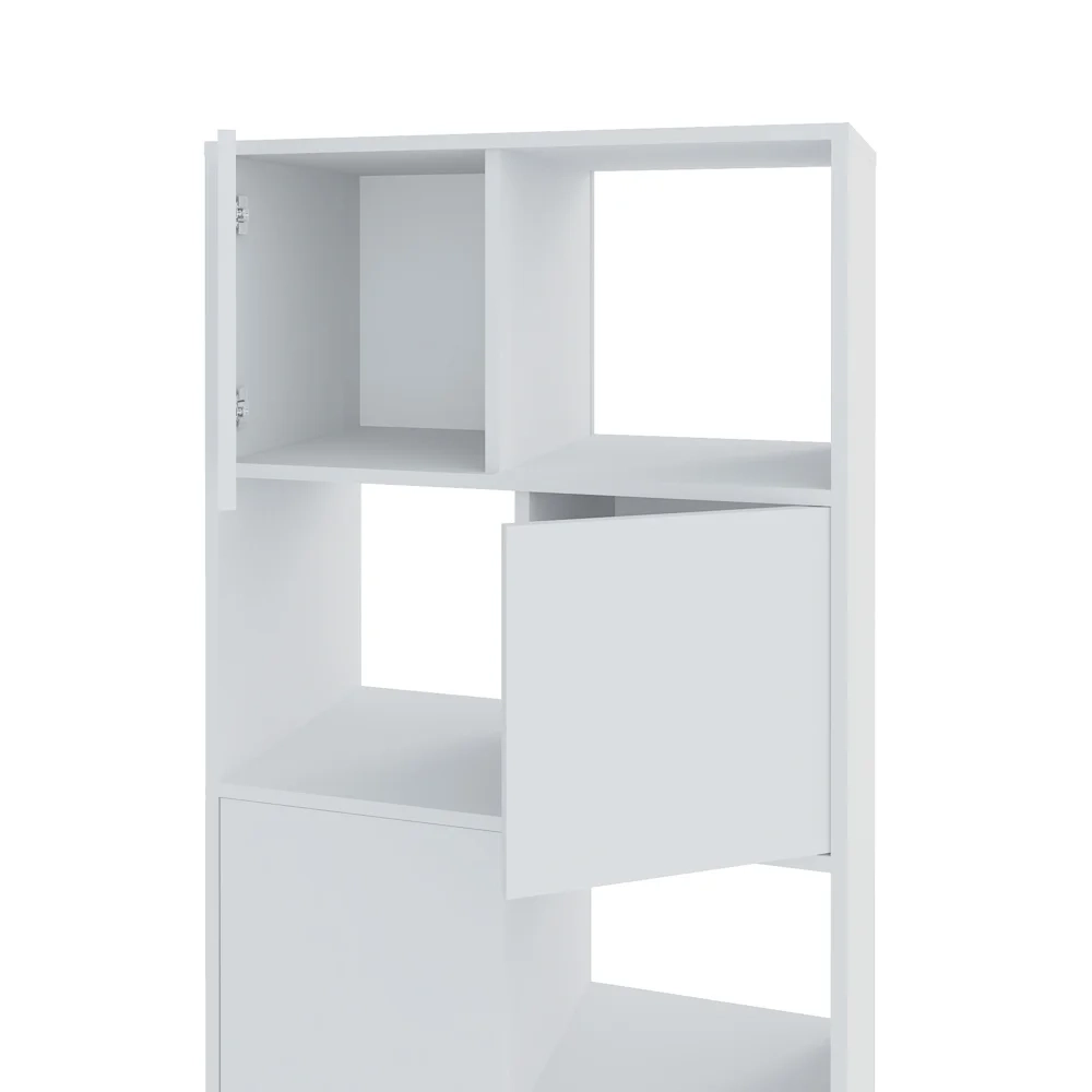 Estante Home Office 4 Portas 4 Nichos Mobile Wally Branco - Artany