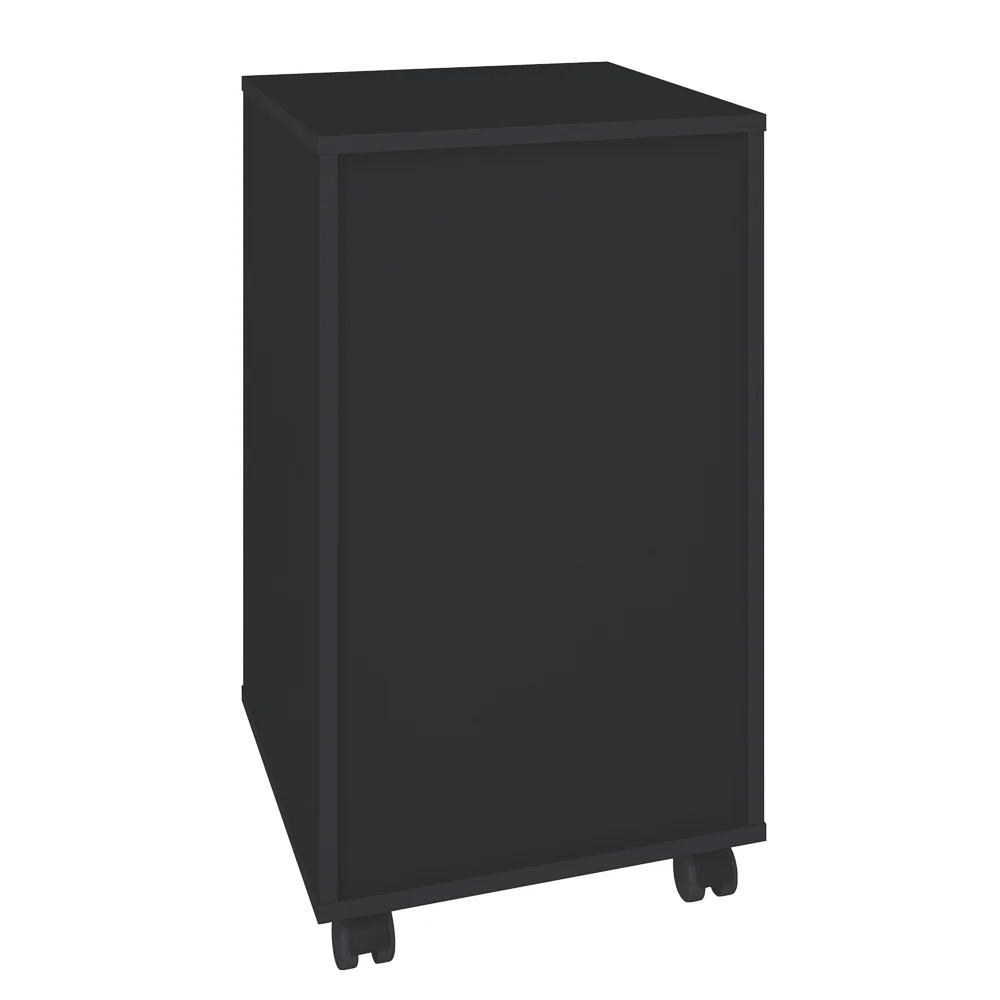 Gaveteiro 4 Gavetas Pés Rodízios Mobile Bit Preto - Artany