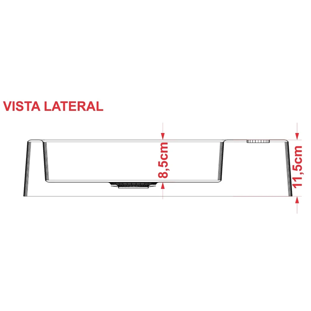 Cuba Pia De Apoio Para Banheiro Retangular Florenza RT55 Bege C08 - Mpozenato