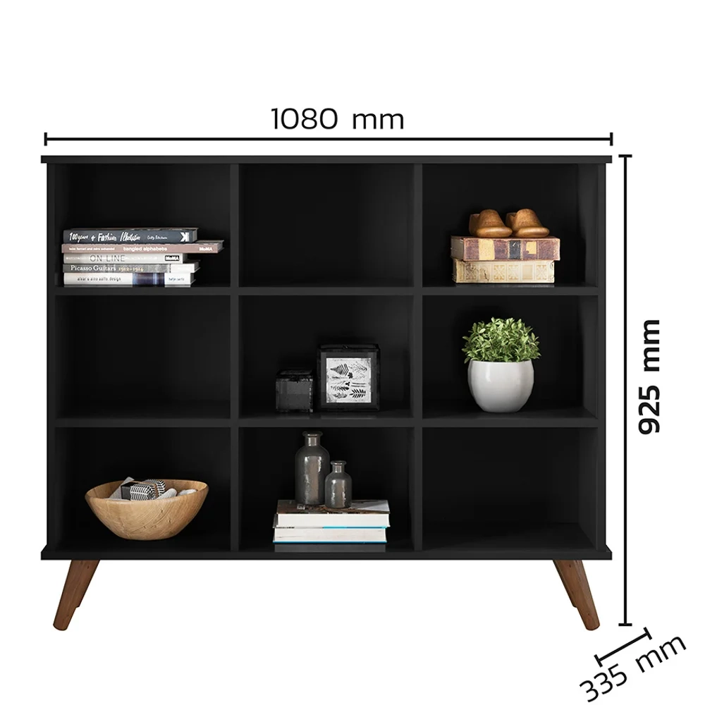 Nicho Organizador Multifuncional Pés Retrô Cube Q01 Preto - Mpozenato