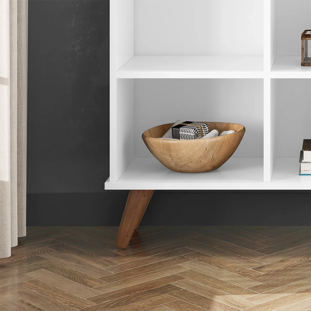 Nicho Organizador Multifuncional Pés Retrô Cube Q01 Branco - Mpozenato