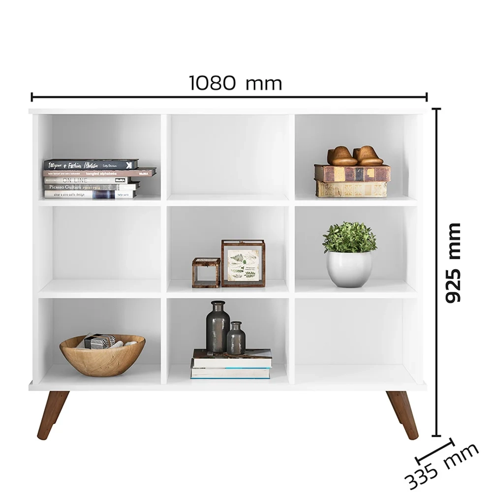 Nicho Organizador Multifuncional Pés Retrô Cube Q01 Branco - Mpozenato