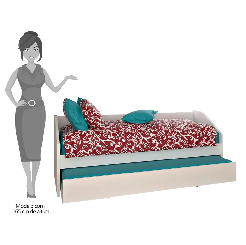 Bicama Infantil Paralela Double F04 Branco - Mpozenato