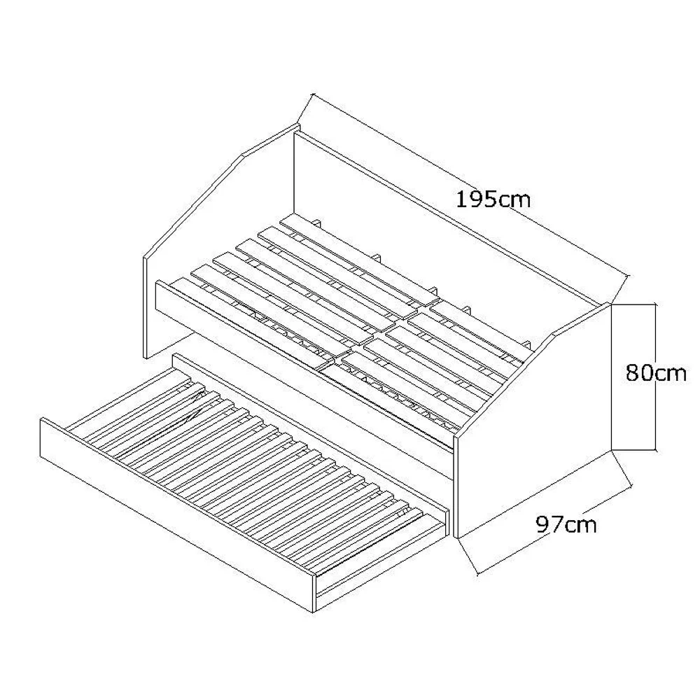 Bicama Infantil Paralela Double F04 Branco - Mpozenato