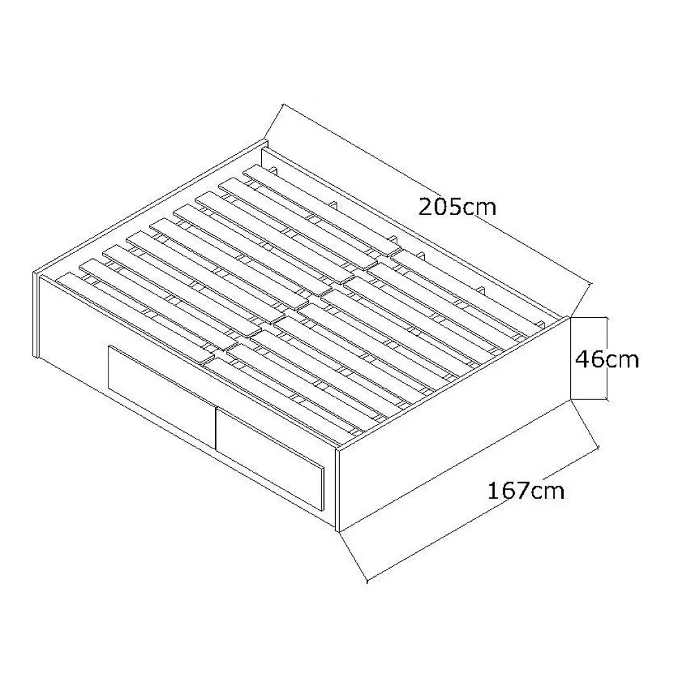 Cama de Casal Queen 167cm 4 Gavetas Dreams F04 Branco - Mpozenato