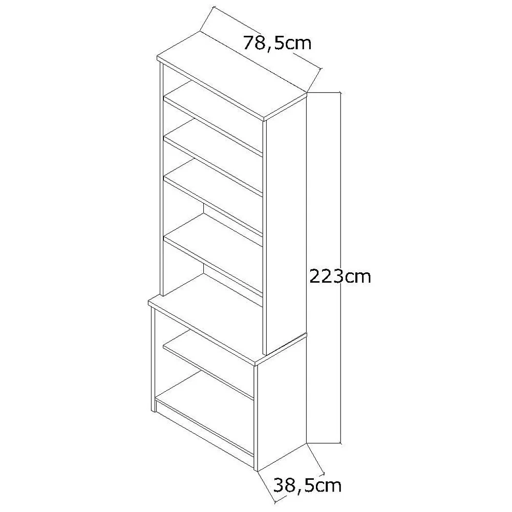 Estante Livreiro 2 Portas 4 Prateleiras Legend F04 Branco - Mpozenato