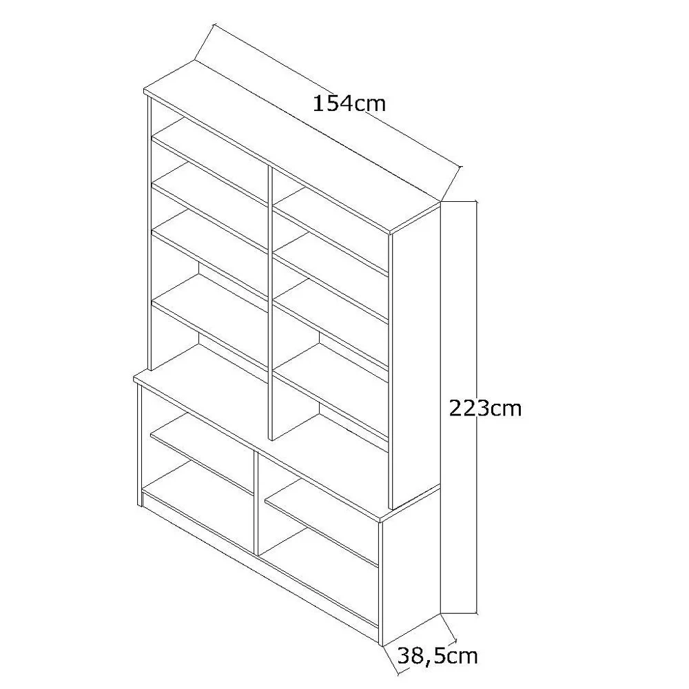 Estante Livreiro 4 Portas 10 Prateleiras Legend F04 Branco - Mpozenato